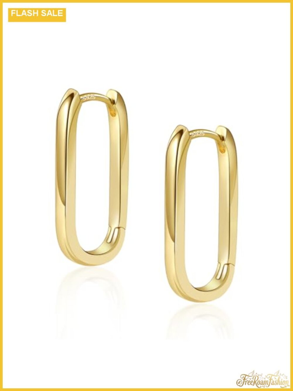 14K Gold Plated Silver Small Hoop Earrings for Women Minimalist Chunky Huggie
